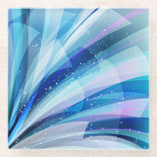 Farbenfrohe Abstrakte Explosionswelt Glasuntersetzer (Vorderseite)