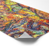 Farbenfrohe Abstrakte Expressionismus-Malerei Post Poster (Ecke)