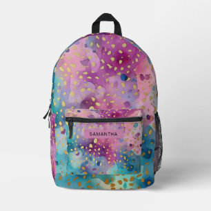 Farbenfrohe Abstrakte Farbe Spritzer Art (15) Bedruckter Rucksack