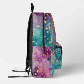 Farbenfrohe Abstrakte Farbe Spritzer Art (15) Bedruckter Rucksack (Links)