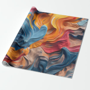 Farbenfrohe Abstrakte Farbe Spritzer Art (5) Geschenkpapier