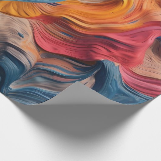 Farbenfrohe Abstrakte Farbe Spritzer Art (5) Geschenkpapier (Ecke)