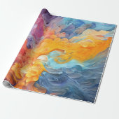 Farbenfrohe Abstrakte Farbe Spritzer Art (8) Geschenkpapier (Ungerollt)