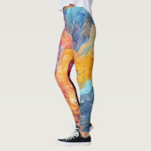 Farbenfrohe Abstrakte Farbe Spritzer Art (8) Leggings (Links)