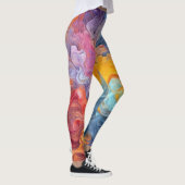 Farbenfrohe Abstrakte Farbe Spritzer Art (8) Leggings (Rechts)