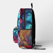 Farbenfrohe Abstrakte Farbe Spritzer Art (9) Bedruckter Rucksack (Rechts)