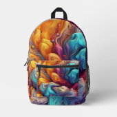 Farbenfrohe Abstrakte Farbe Spritzer Art (9) Bedruckter Rucksack (Vorderseite)