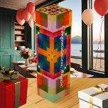Farbenfrohe Abstrakte Feiertage Weinkarte Wein-Geschenkverpackung<br><div class="desc">Weingeschenkbox mit moderner Version des klassischen karierten,  abstrakt geometrischen Musters in hellen Farben. Sie können das Muster skalieren,  ziehen und drehen,  wenn Sie wollen. Schön zum Geburtstag oder Urlaub!</div>