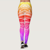 Farbenfrohe Abstrakte Feuerwerke Fotografie Leggings (Rückseite)
