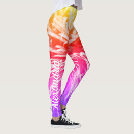 Farbenfrohe Abstrakte Feuerwerke Fotografie Leggings