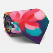 Farbenfrohe Abstrakte florale Krawatte Kühne Moder (Gerollt)