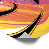 Farbenfrohe Abstrakte Fluid Art mit dynamischen We Poster (Ecke)