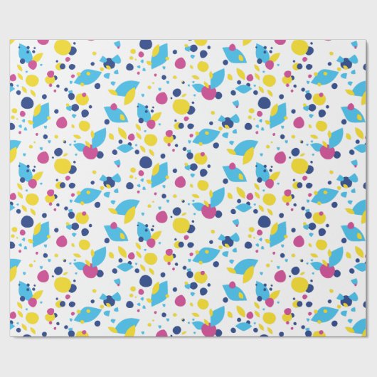 Farbenfrohe abstrakte Formen. Geschenkpapier (Flach)