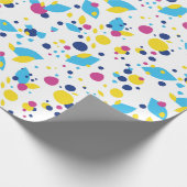 Farbenfrohe abstrakte Formen. Geschenkpapier (Ecke)