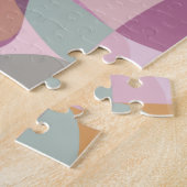 Farbenfrohe Abstrakte Formen in Erdtönen Puzzle (Seite)