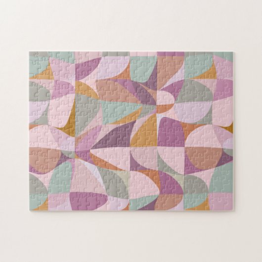 Farbenfrohe Abstrakte Formen in Erdtönen Puzzle (Horizontal)