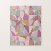 Farbenfrohe Abstrakte Formen in Erdtönen Puzzle (Vertikal)