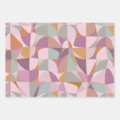 Farbenfrohe Abstrakte Formen in Pflaumen-Erdtönen Geschenkpapier Set (Vorderseite 2)