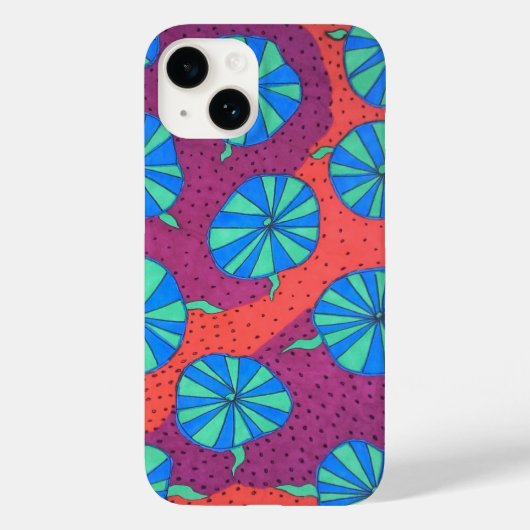 Farbenfrohe Abstrakte Formen iPhone Case (Rückseite)