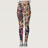 Farbenfrohe Abstrakte Formen Leggings (Vorderseite)