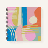 Farbenfrohe Abstrakte Formen Moderne, einzigartig  Notizblock (Vorderseite)