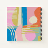 Farbenfrohe Abstrakte Formen Moderne, einzigartig Notizblock (Rückseite)