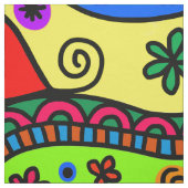 Farbenfrohe abstrakte Formen psychedelische Kunst Stoff (Muster)