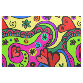 Farbenfrohe abstrakte Formen psychedelische Kunst Stoff (Fat Quarter (45,7 x 55,9 cm))