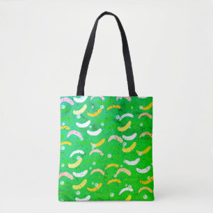 Farbenfrohe abstrakte Formen trendy Art Stilgrün Tasche