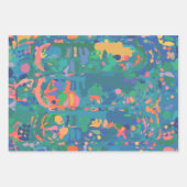 Farbenfrohe Abstrakte Formen von Boho Geschenkpapier Set (Vorderseite)