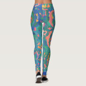 Farbenfrohe Abstrakte Formen von Boho Leggings (Rückseite)