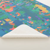 Farbenfrohe Abstrakte Formen von Boho Sherpadecke (3/4)