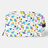 Farbenfrohe abstrakte Formen. Waschbeutel (Rückseite)