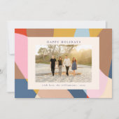 Farbenfrohe Abstrakte Foto Feiertagskarte (Vorderseite)