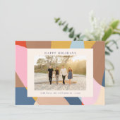 Farbenfrohe Abstrakte Foto Feiertagskarte (Stehend Vorderseite)