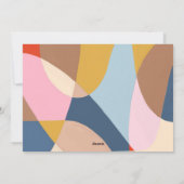 Farbenfrohe Abstrakte Foto Feiertagskarte (Rückseite)