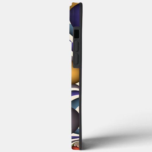 Farbenfrohe Abstrakte Fraktal Art Monogramm Case-Mate iPhone Hülle (Rückseite / Links)