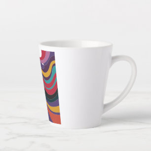 Farbenfrohe Abstrakte Frau mit Flower Hair Art Milchtasse