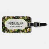 Farbenfrohe Abstrakte Friedenstruppen im schwarzen Gepäckanhänger (Vorderseite horizontal)