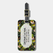 Farbenfrohe Abstrakte Friedenstruppen im schwarzen Gepäckanhänger (Vorderseite vertikal)