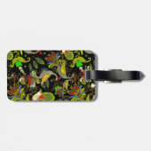 Farbenfrohe Abstrakte Friedenstruppen im schwarzen Gepäckanhänger (Rückseite horizontal)