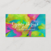 Farbenfrohe Abstrakte Gefärbte Krawatte Muster Visitenkarte (Vorderseite)