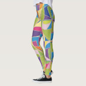 Farbenfrohe abstrakte gemusterte Leggings (Links)