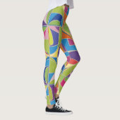 Farbenfrohe abstrakte gemusterte Leggings (Rechts)