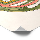 Farbenfrohe Abstrakte Geometrie Butterfly Art Nouv Poster (Ecke)