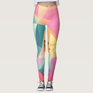 Farbenfrohe abstrakte geometrische Formen fügen de Leggings