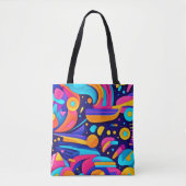 Farbenfrohe Abstrakte geometrische Fusion Tasche (Vorderseite)