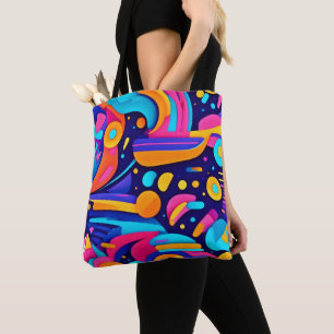Farbenfrohe Abstrakte geometrische Fusion Tasche