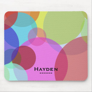 Farbenfrohe abstrakte geometrische Kreise personal Mousepad