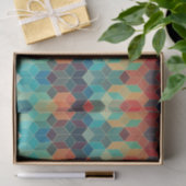 Farbenfrohe Abstrakte geometrische Kuben Seidenpapier (Geschenk)